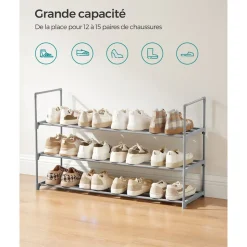 Best Sale SONGMICS Étagère modulable noir