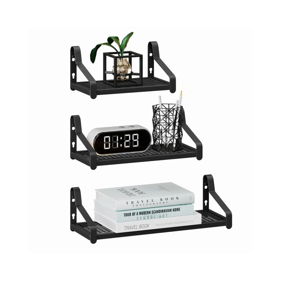 Flash Sale SONGMICS Étagère murale ronde noir Blanc