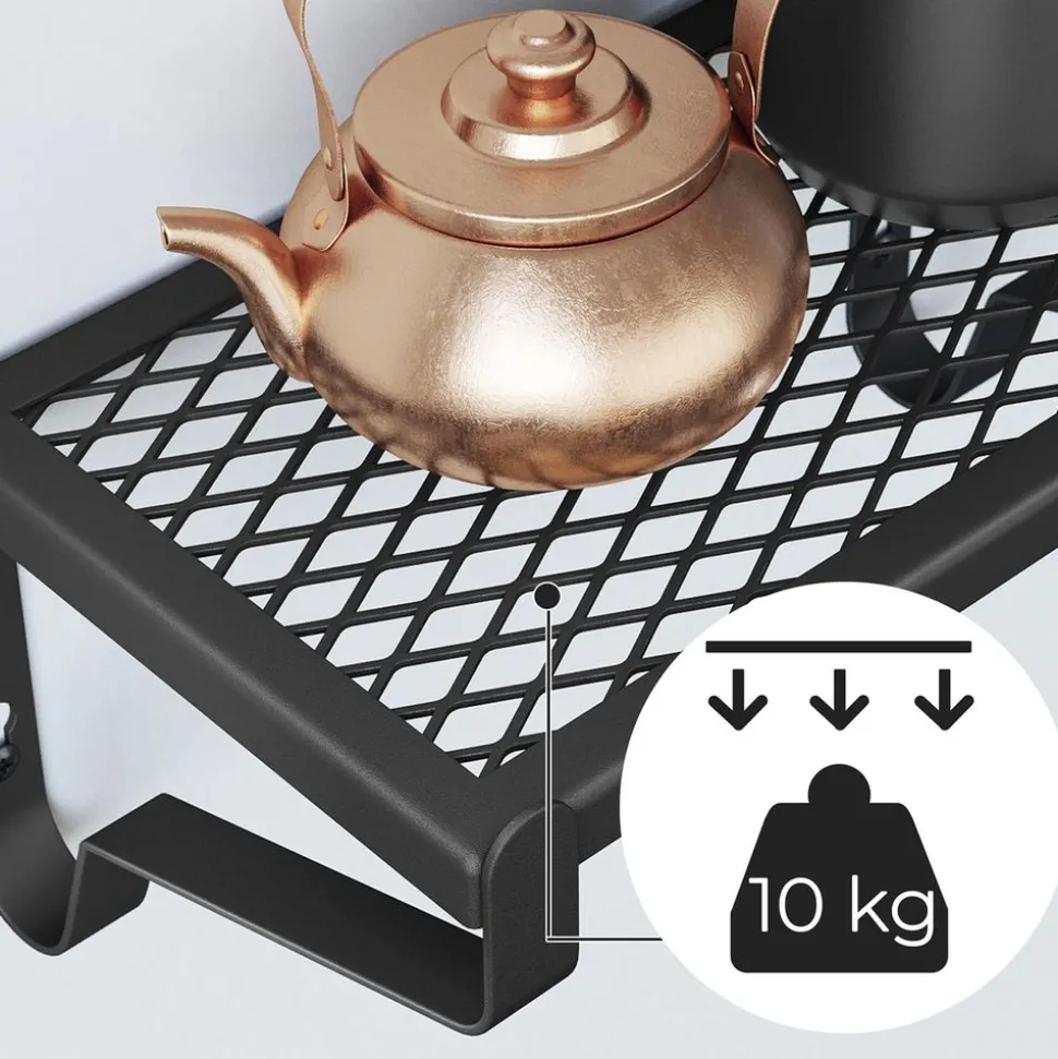 Flash Sale SONGMICS Étagère murale ronde noir Blanc