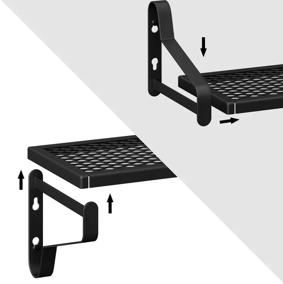 Flash Sale SONGMICS Étagère murale ronde noir Blanc