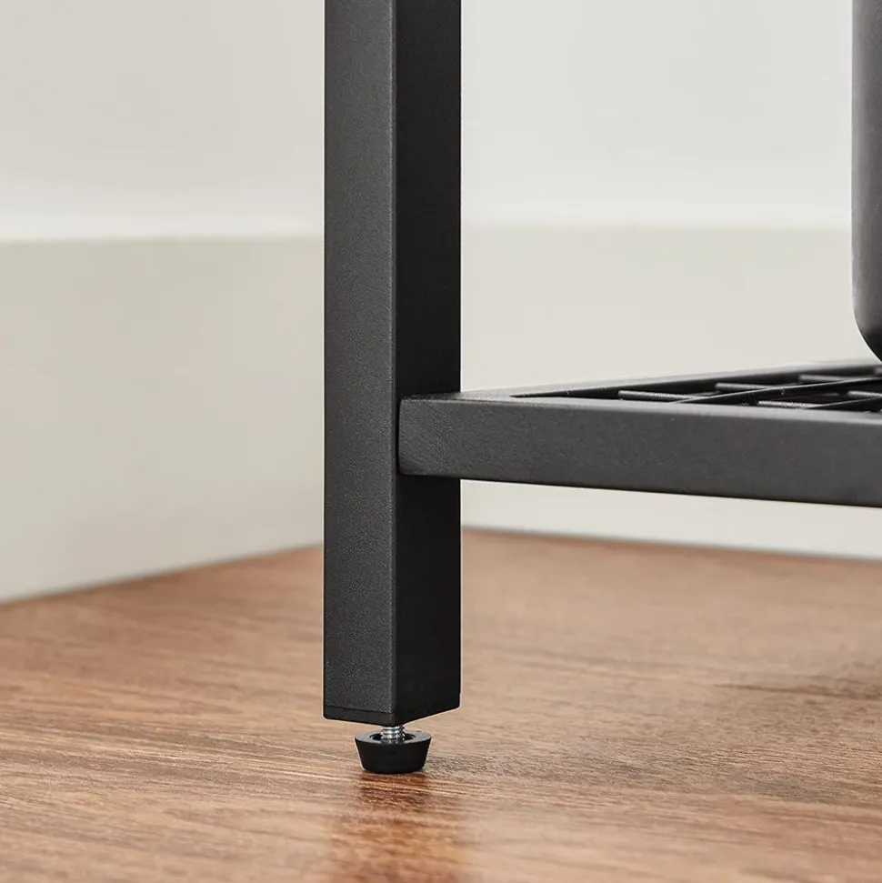 Sale SONGMICS Étagère plan cuisine 12 crochets Brun Vintage Noir