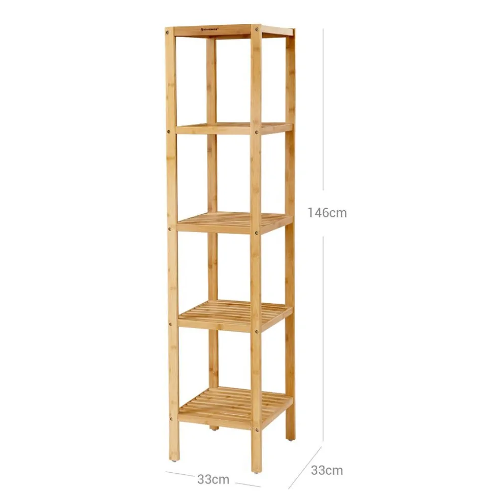 Discount SONGMICS Étagère rangement 4 casiers Couleur Du Bois