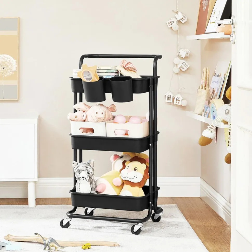 Shop SONGMICS Étagère rangement 3 niveaux noir