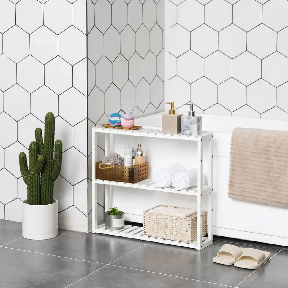 Clearance SONGMICS Étagère rangement bambou