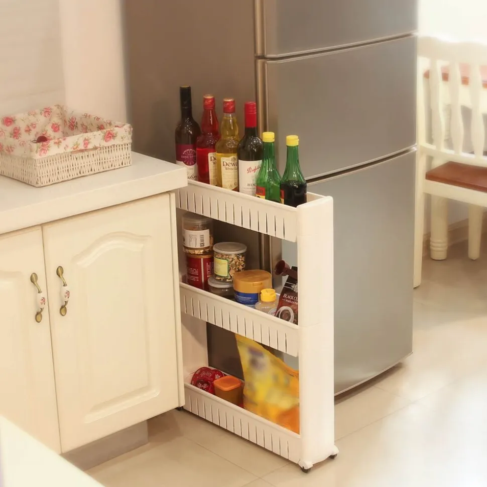 Best SONGMICS Étagère rangement fine 3 niveaux Blanc