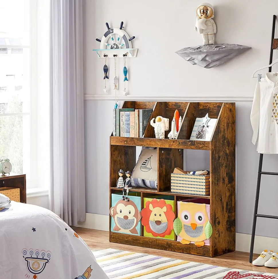 Clearance SONGMICS Étagère rangement rustique Marron Rustique