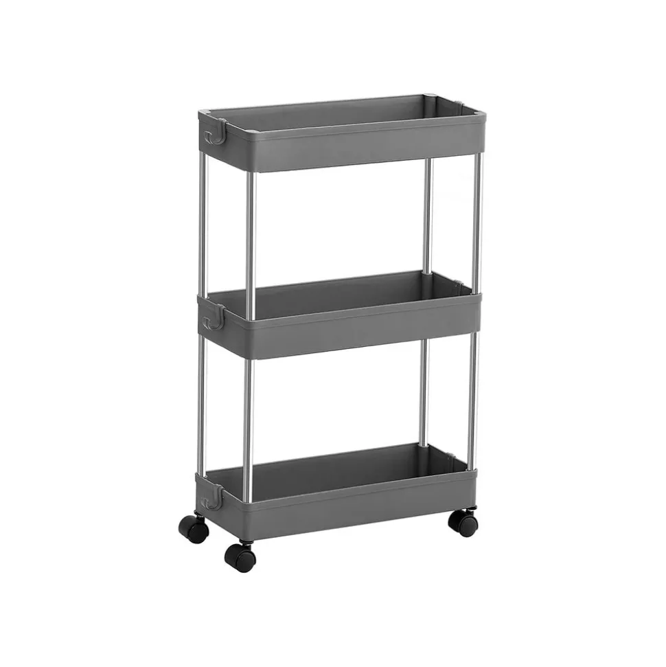 Sale SONGMICS Étagère roulettes 3 niveaux blanc