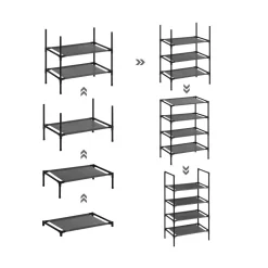 Best Sale SONGMICS Étagère tissu Noir
