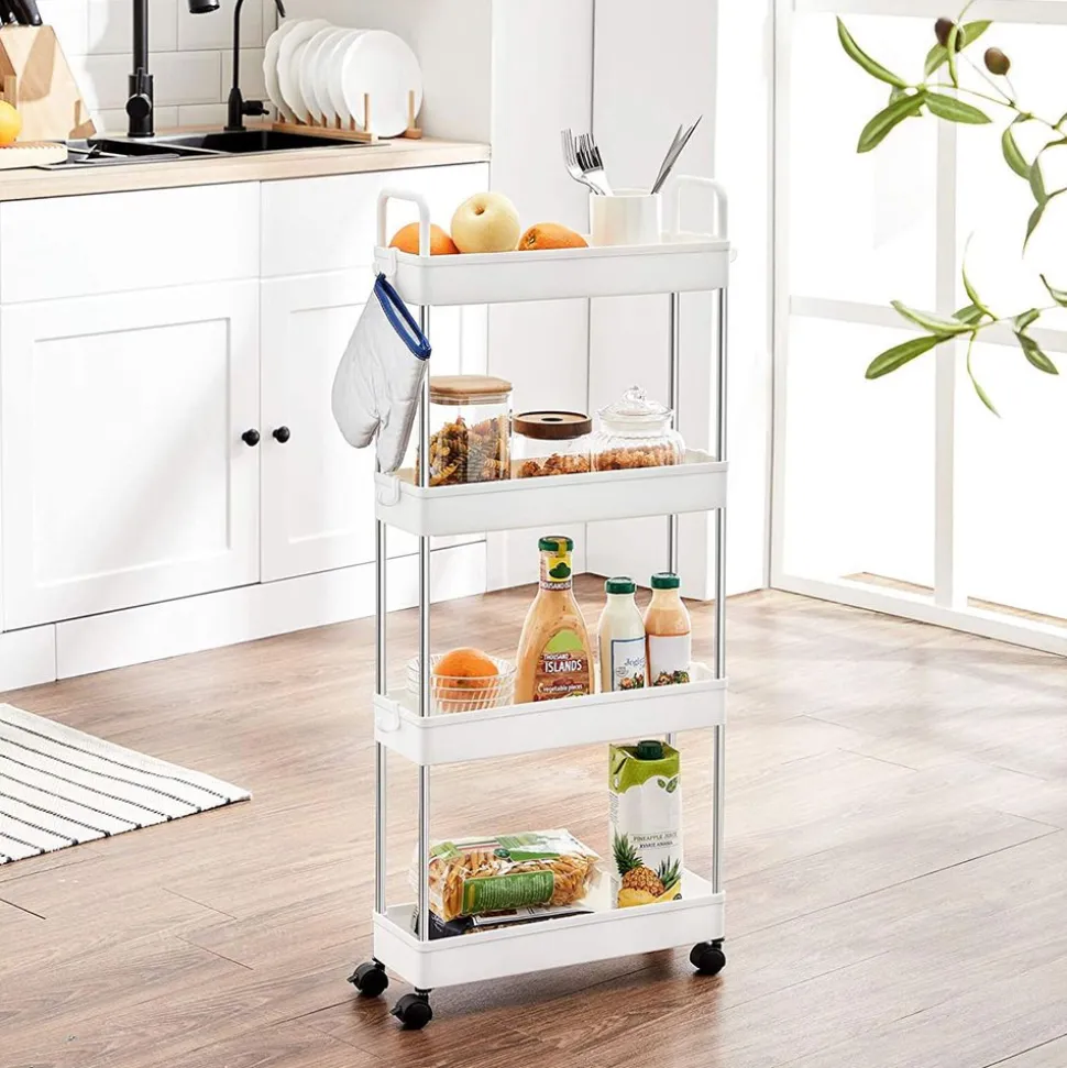 Flash Sale SONGMICS Étagère étroite blanc