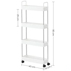 Flash Sale SONGMICS Étagère étroite blanc