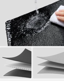 Shop SONGMICS Étagère WC 2 portes Noir