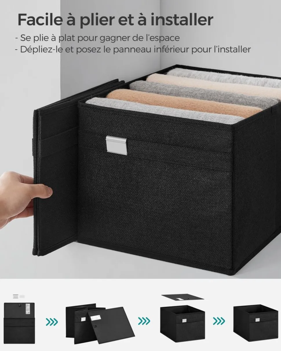 Shop SONGMICS Étagère WC 2 portes Noir