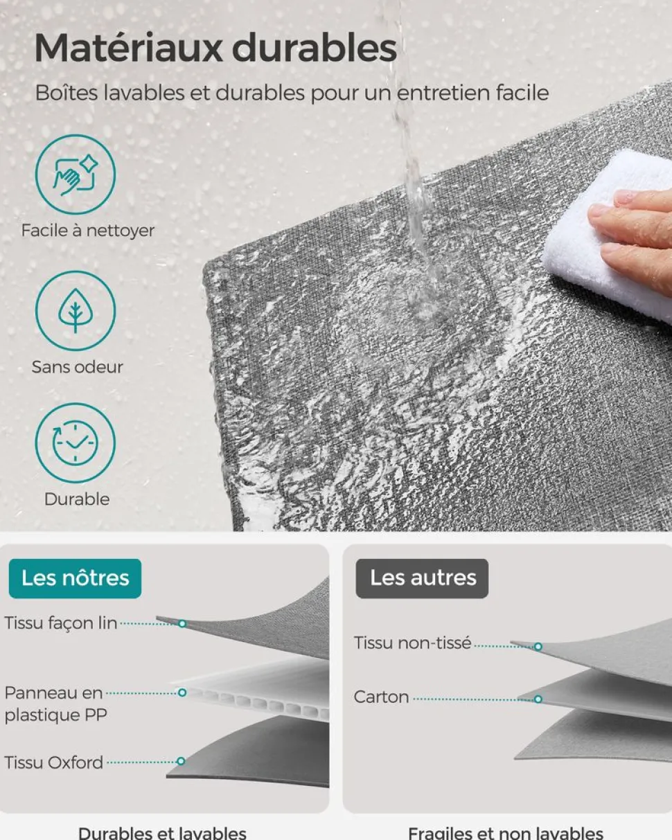 Shop SONGMICS Étagère WC 2 portes Noir