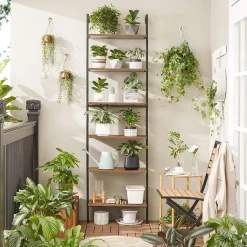 Hot SONGMICS Étagère WC façon grange Brun Vintage Noir