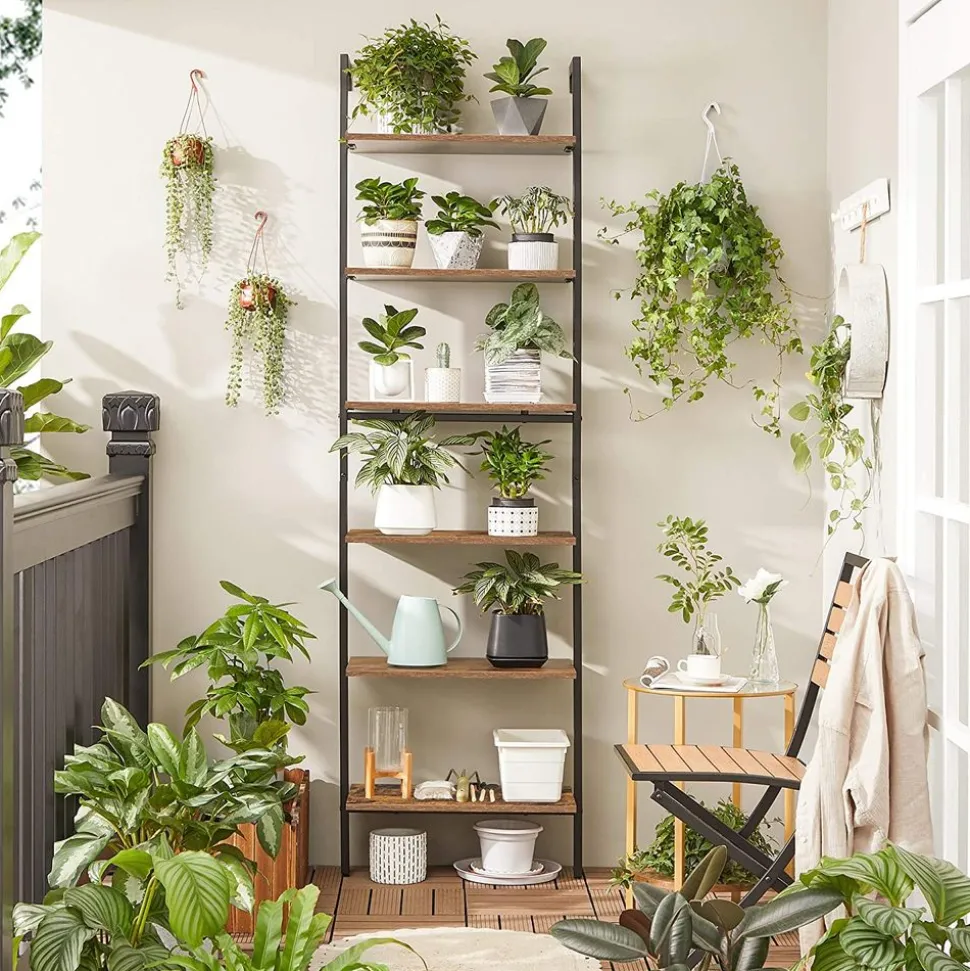 Hot SONGMICS Étagère WC façon grange Brun Vintage Noir