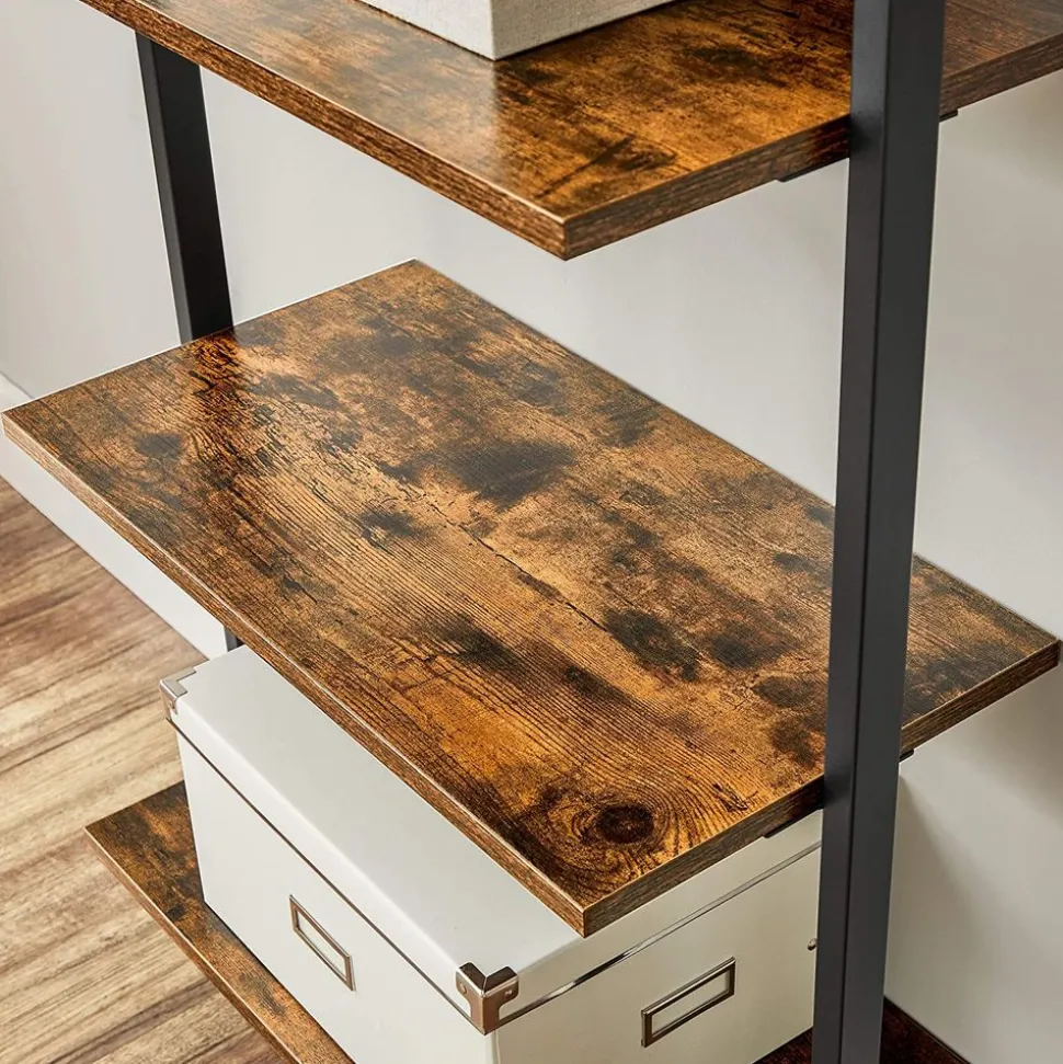 Hot SONGMICS Étagère WC façon grange Brun Vintage Noir