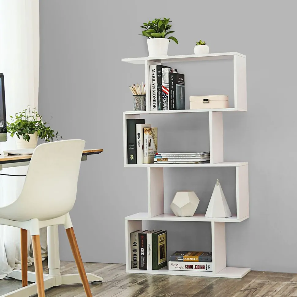 Outlet SONGMICS Étagères 4 casiers en S