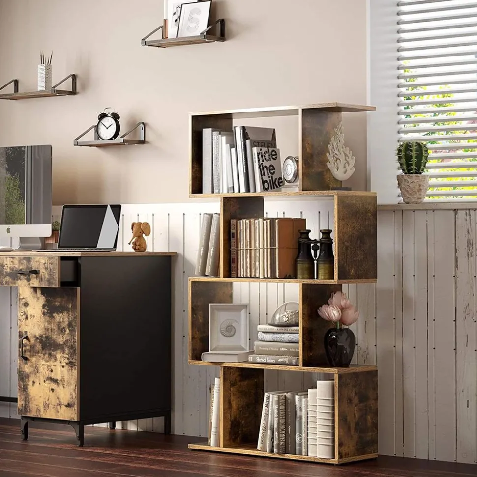 Outlet SONGMICS Étagères 4 casiers en S