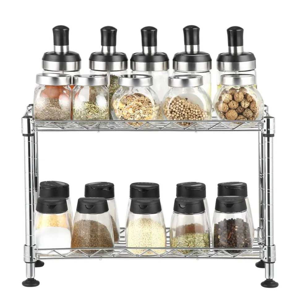 Cheap SONGMICS Étagères à épices Argent