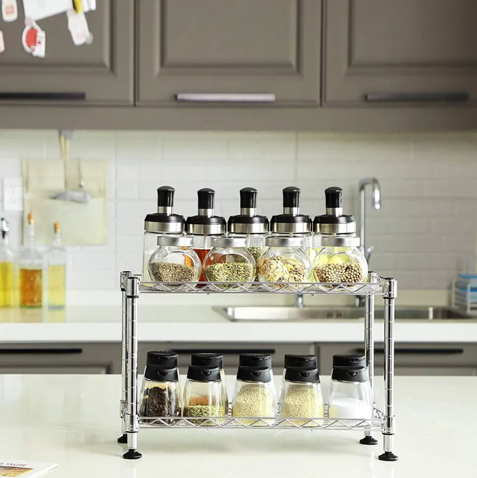 Cheap SONGMICS Étagères à épices Argent