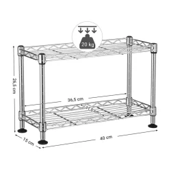 Cheap SONGMICS Étagères à épices Argent