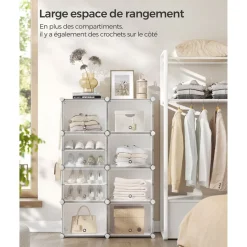 Cheap SONGMICS Étagères chaussures 8 niveaux Noir