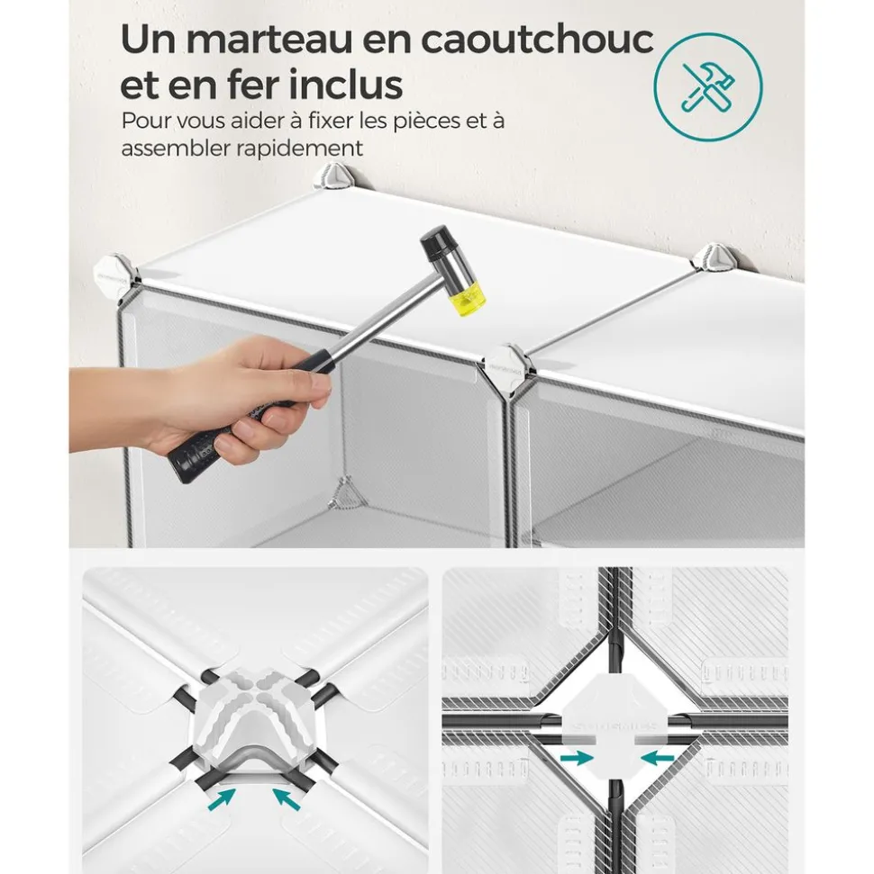 Cheap SONGMICS Étagères chaussures 8 niveaux Noir