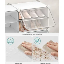 Cheap SONGMICS Étagères chaussures 8 niveaux Noir