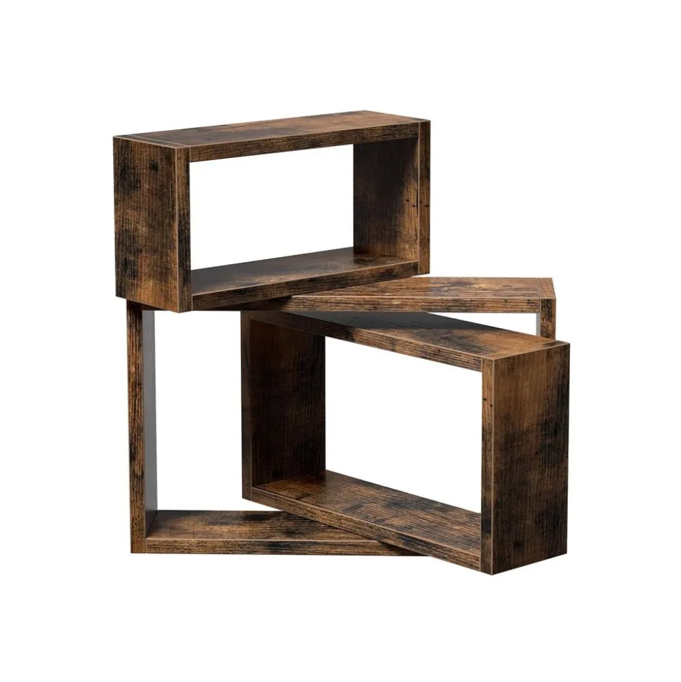 Store SONGMICS Étagères murales Marron Rustique