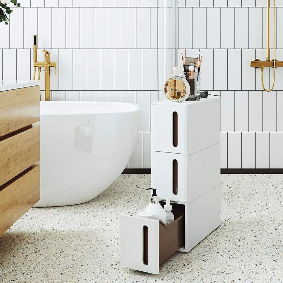 Outlet SONGMICS Tour de rangement sur roulettes Blanc