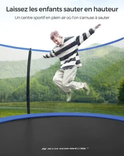Discount SONGMICS Trampoline Ø 244 cm noir vert