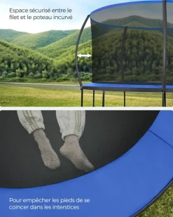Discount SONGMICS Trampoline Ø 244 cm noir vert