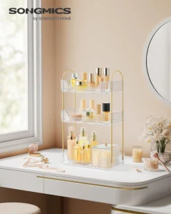 Hot SONGMICS Valise de maquillage 4-en-1 Argent