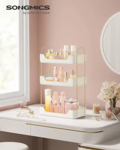 Hot SONGMICS Valise de maquillage 4-en-1 Argent