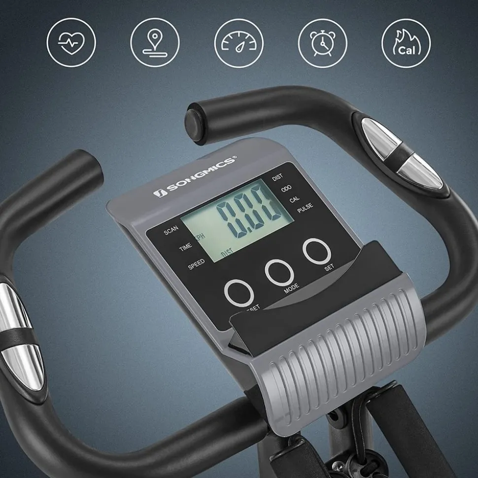 Store SONGMICS Vélo d’appartement noir et gris