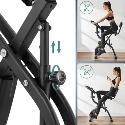 Store SONGMICS Vélo d’appartement noir et gris