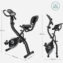 Store SONGMICS Vélo d’appartement noir et gris